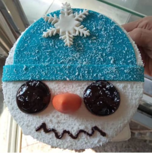 کیک طرح زمستانی